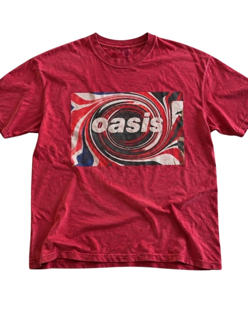 Oasis Swirl Logo Red Graphic Tee